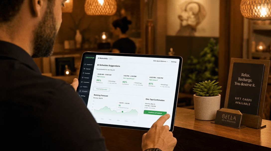 Merchant booking availability data flow